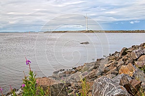 Reposaari. Finland. Windmill on The Gulf of Bothnia