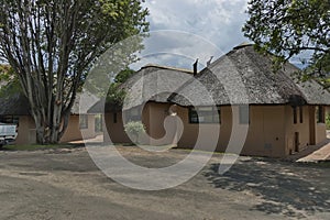 Repose house with thatch roof in KwaZulu-Natal nature reserve photo