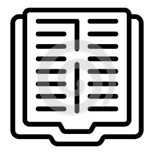 Repository book icon outline vector. Peruse view