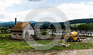 Repository and a cement truck