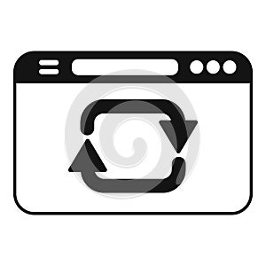 Repost web page icon simple vector. Repost chart