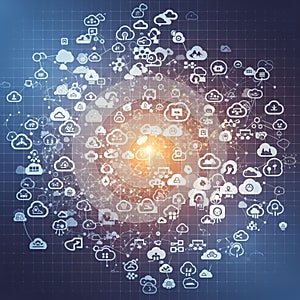 Represent different cloud services, technology concepts, and