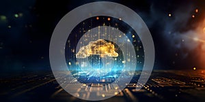 Representation of blockchain and big data . Cloud computing network internet storage