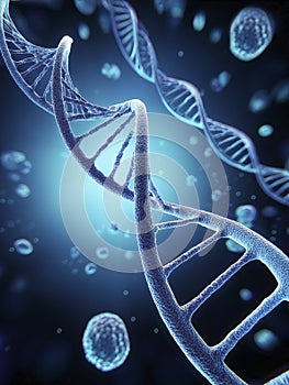 Representation of the DNA double helix - AI Generated
