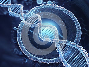 Representation of the DNA double helix - Deoxyribonucleic acid - AI Generated