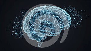 Representation of a human brain is shown composed of interconnected
