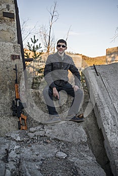 The representative of the Russian mafia, young thug.