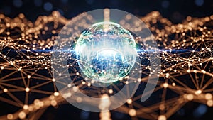 Represents concepts of technology artificial intelligence or data