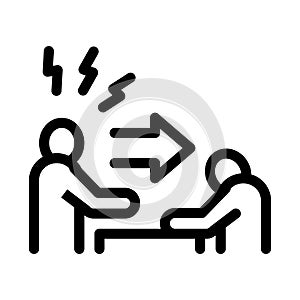 Reprimand man icon vector outline illustration photo