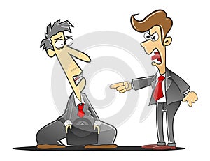 Reprimanded the boss