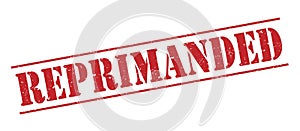 Reprimanded Red stamp