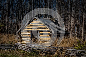 Reproduction hut at Valley Forge Park