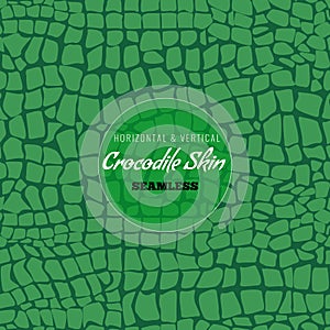 Reptile Alligator skin seamless pattern. Crocodile skin texture for textile design. Vector illustration.
