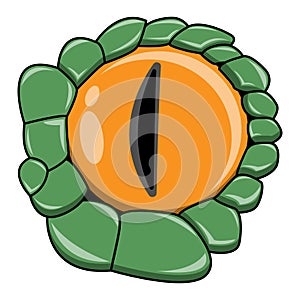 reptile eye vector. snake or crocodile eyes.