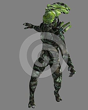 Reptilian Alien, 3D CG photo