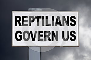 Reptilians govern us - Billboard