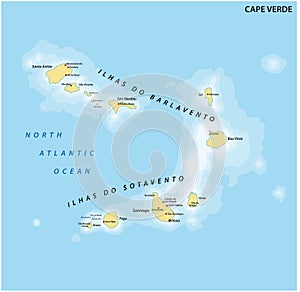 Republic of Cabo Verde vector map. photo