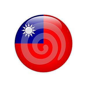 Republic China flag on button