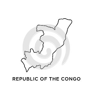 Republic of the Congo map icon vector trendy