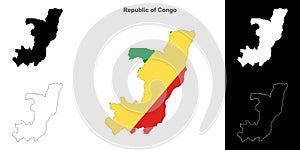 Republic of Congo outline map