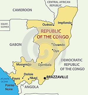 Republic of the Congo - vector map photo
