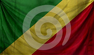 Republic of the Congo Wave Flag Close Up