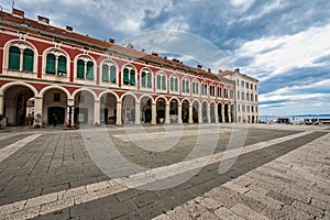 Republic of Croatia Square, also known as Prokurative in Split, Croatia