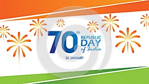 Republic Day of India background design banner or poster. 26 th January vector illustration