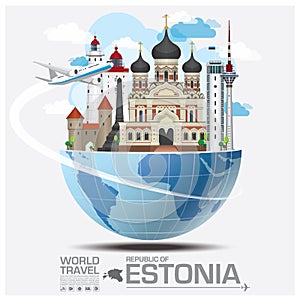 Republic Of Estonia Landmark Global Travel And Journey Infographic