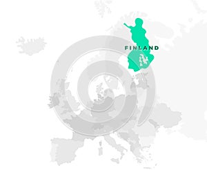 Republic of Finland Location Map