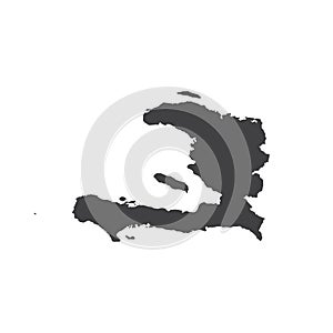 Republic of Haiti map silhouette