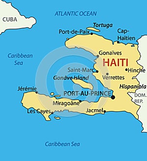 Republic of Haiti - vector map