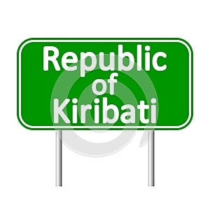 Republic of Kiribati road sign.