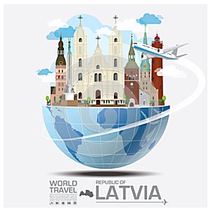 Republic Of Latvia Landmark Global Travel And Journey Infographic