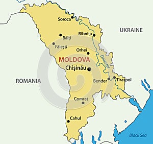 Republic of Moldova - vector map photo
