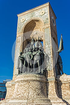 Republic Monument at Taksim Square in Istanbul, Turkey photo