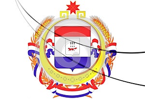 Republic of Mordovia coat of arms, Russia.