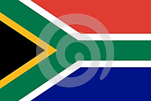 Republic of South Africa flag. Official colors. Correct proportion. Vector