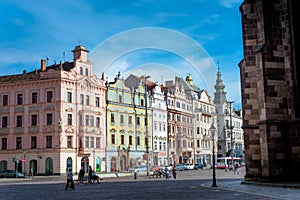 Republic Square in Plzen, Czech Republic