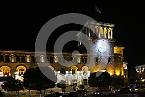 Republic Square in Yerevan. Headquarters of the Government of A