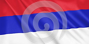 Republica Srpska flag waving with the wind.