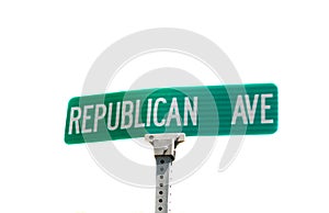 Republican Avenue street sign