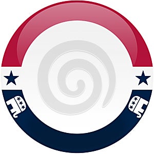 Republican Button with Small Logos