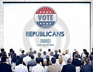Republican Democrat Election Group President Concept photo