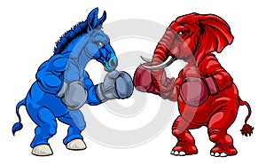 Republican Democrat Elephant Donkey Election