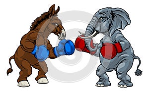 Republican Democrat Elephant Donkey Party Politics photo