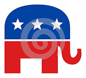 Flat Vector Republican Elephant Icon