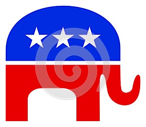 Republican Elephant Vector Icon Illustration