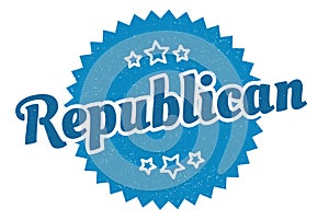 republican sign. republican vintage retro label.