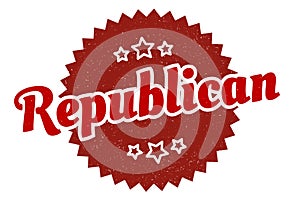 republican sign. republican vintage retro label.